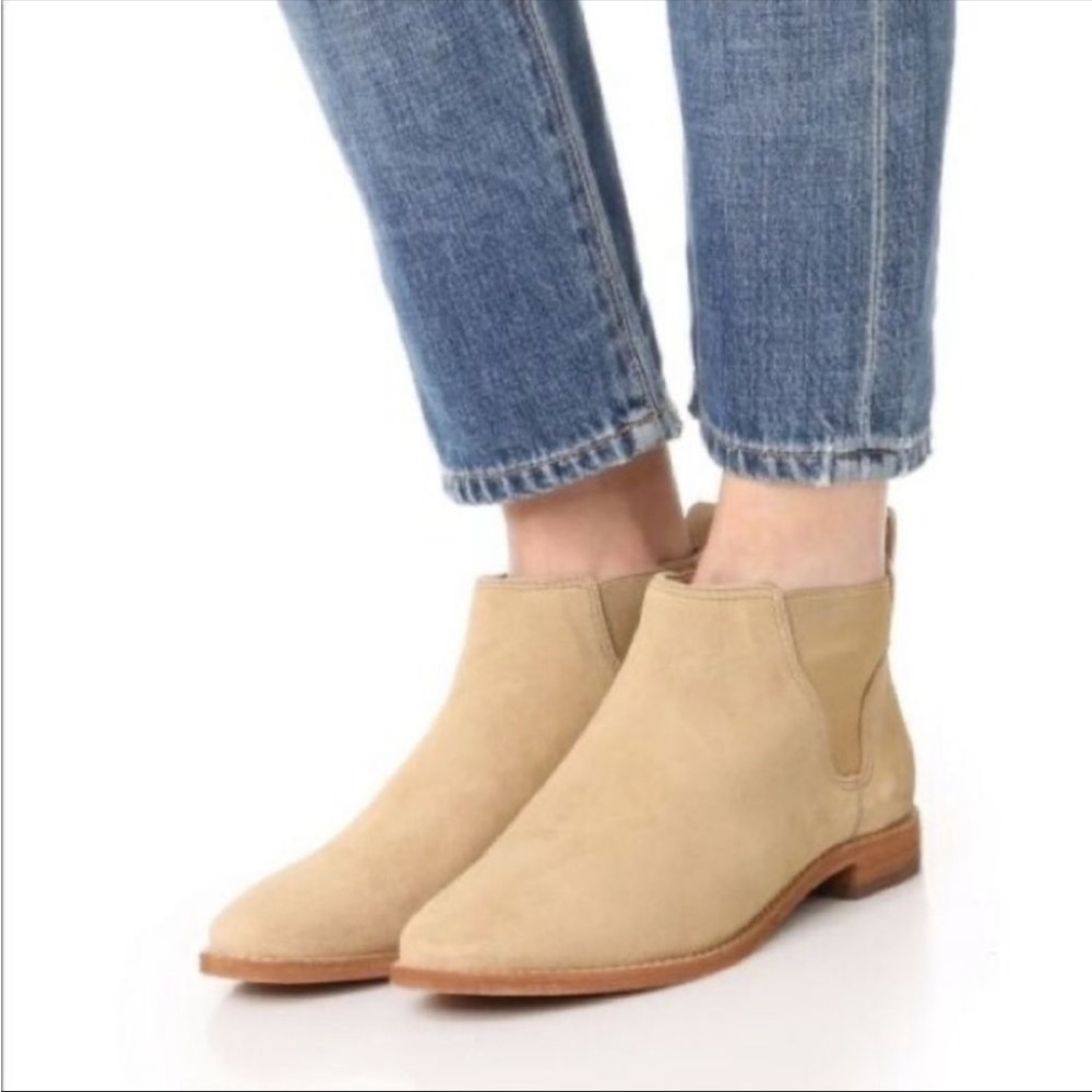 New! Madewell Tan Cliff Suede Bryce Chelsea Boots 8.5